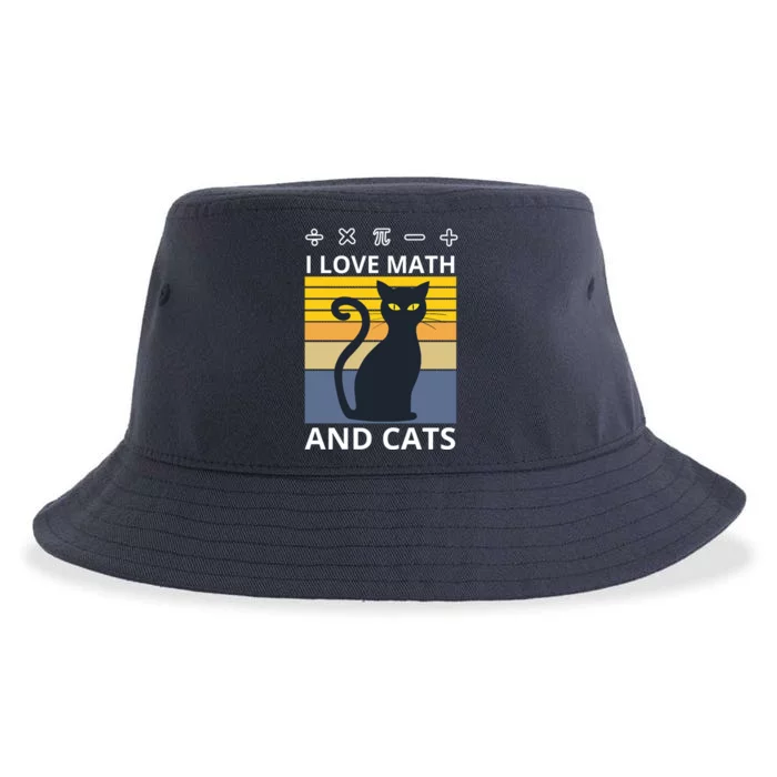 I Love Math And Cats Sustainable Bucket Hat