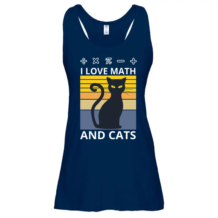 I Love Math And Cats Ladies Essential Flowy Tank