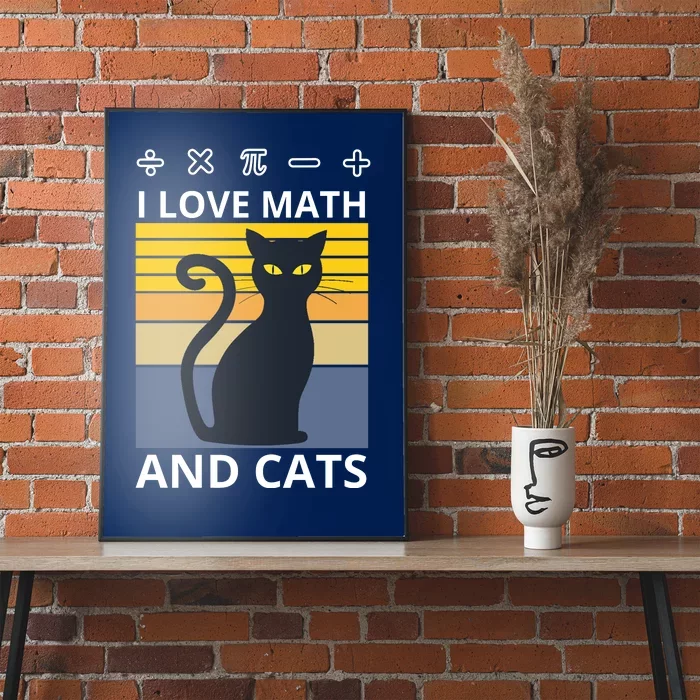 I Love Math And Cats Poster