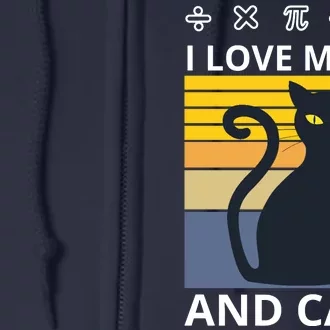 I Love Math And Cats Full Zip Hoodie