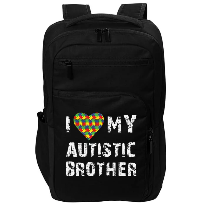 I Love My Autistic Brother Autism Awareness Day Impact Tech Backpack