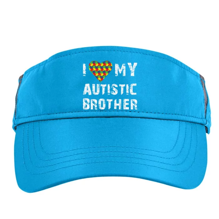 I Love My Autistic Brother Autism Awareness Day Adult Drive Performance Visor