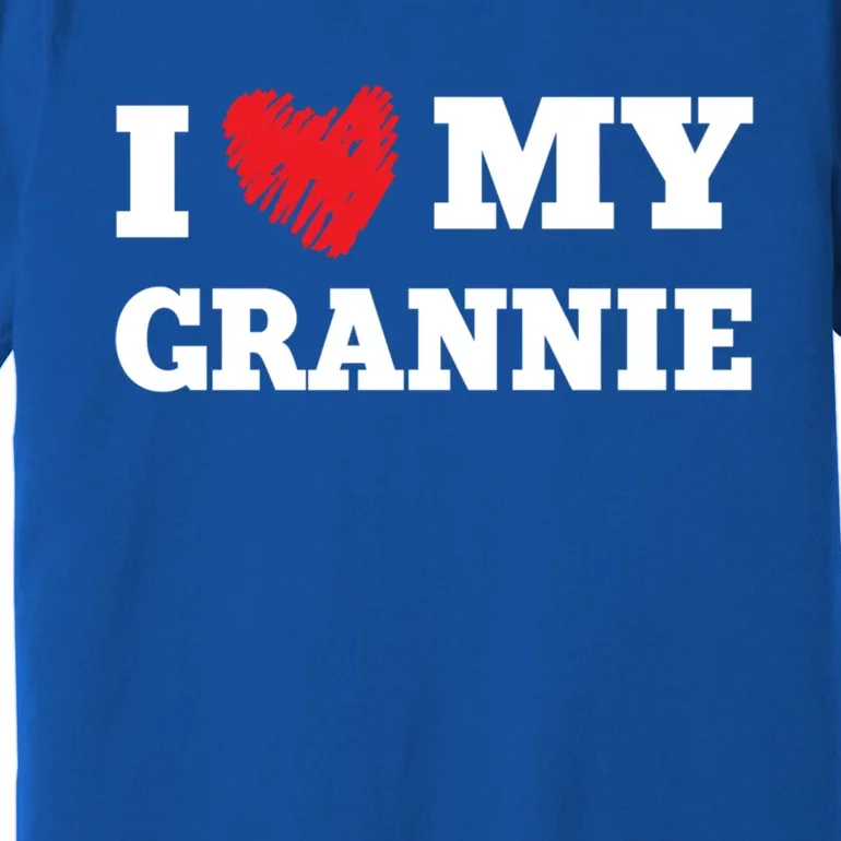 I Love My Grannie Favorite Family Member Valentines Gift Premium T-Shirt