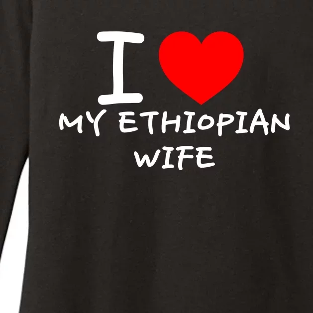 I Love My Ethiopian Wife Funny Heart Womens CVC Long Sleeve Shirt