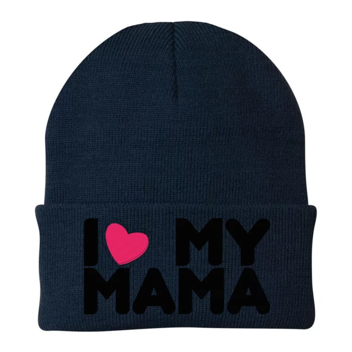 I Love My Mama Tee I Heart My Mama Funny Family Gift Knit Cap Winter Beanie