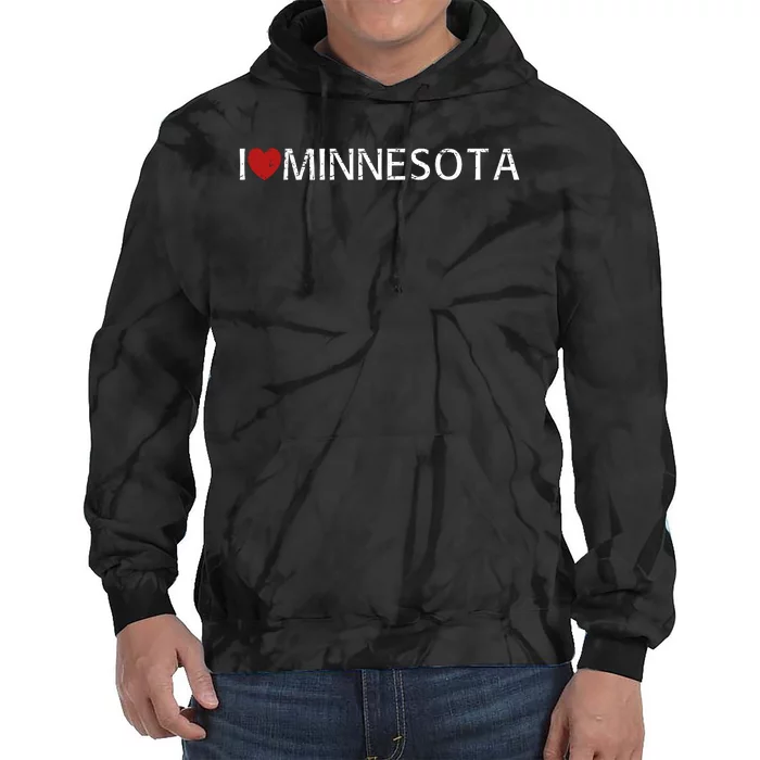 I Love Minnesota Tie Dye Hoodie