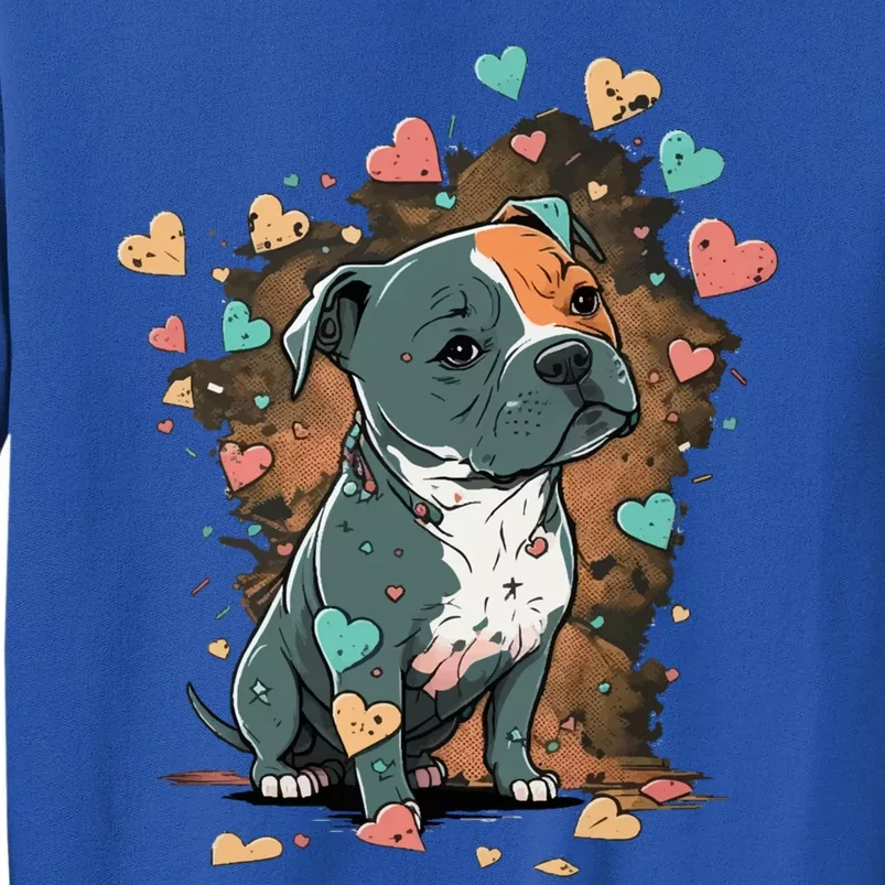 I Love My Staffordshire Bull Terrier Dog Valentines Day Gift Sweatshirt