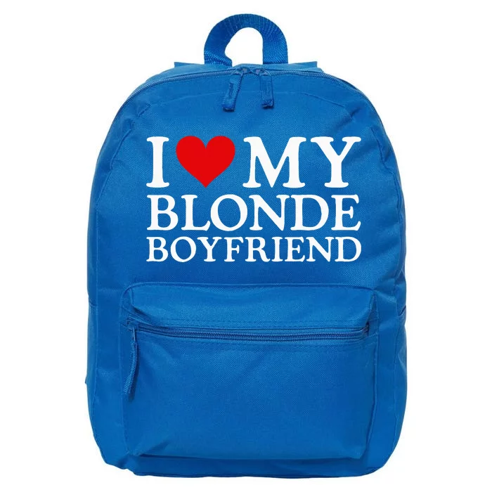 I Love My Blonde Boyfriend I Heart My Blonde Boyfriend 16 in Basic Backpack