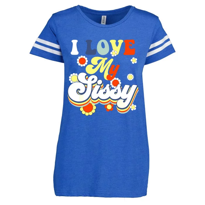 I Love My Sissy Sisterly Love Brother Sister Day Big Sis Enza Ladies Jersey Football T-Shirt