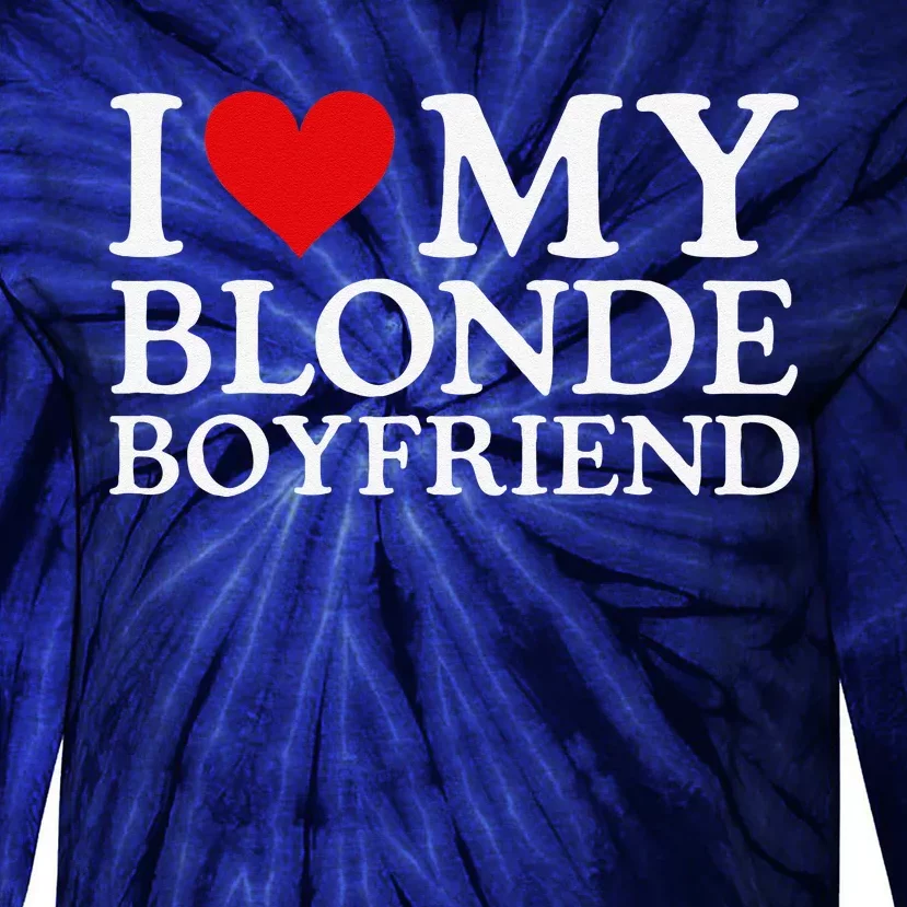 I Love My Blonde Friend I Heart My Blonde Friend Tie-Dye Long Sleeve Shirt