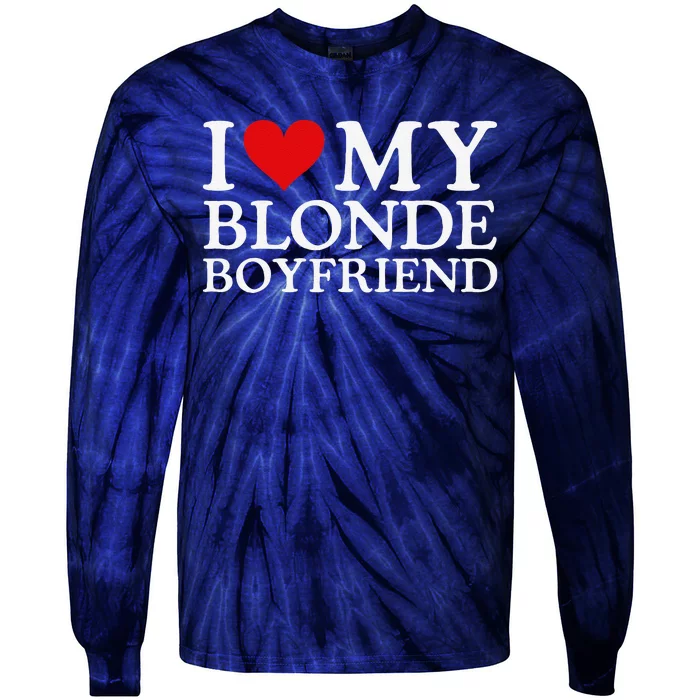 I Love My Blonde Friend I Heart My Blonde Friend Tie-Dye Long Sleeve Shirt