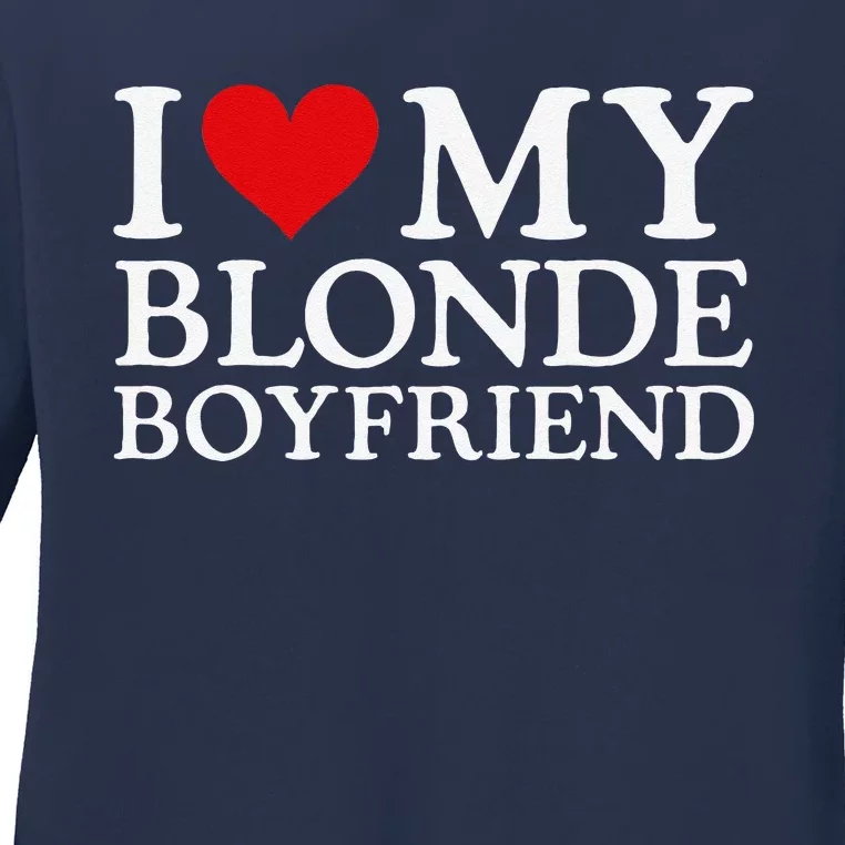 I Love My Blonde Friend I Heart My Blonde Friend Ladies Long Sleeve Shirt