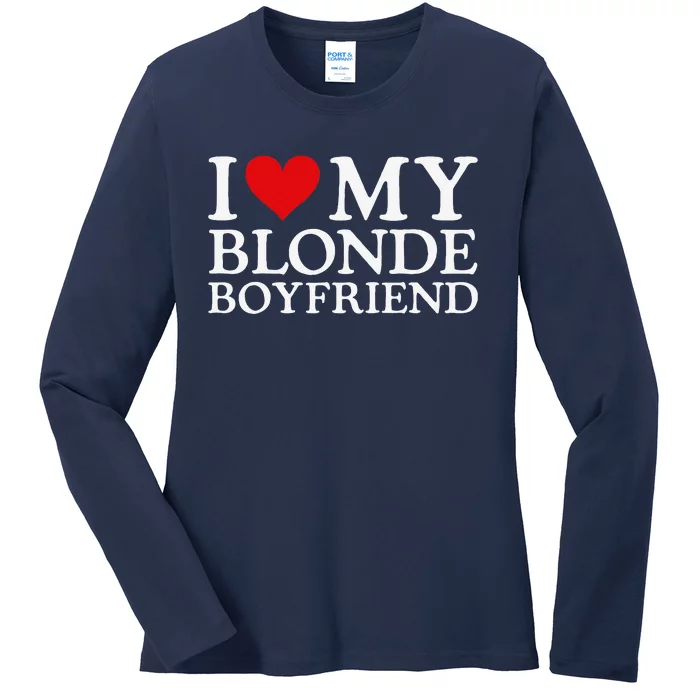 I Love My Blonde Friend I Heart My Blonde Friend Ladies Long Sleeve Shirt