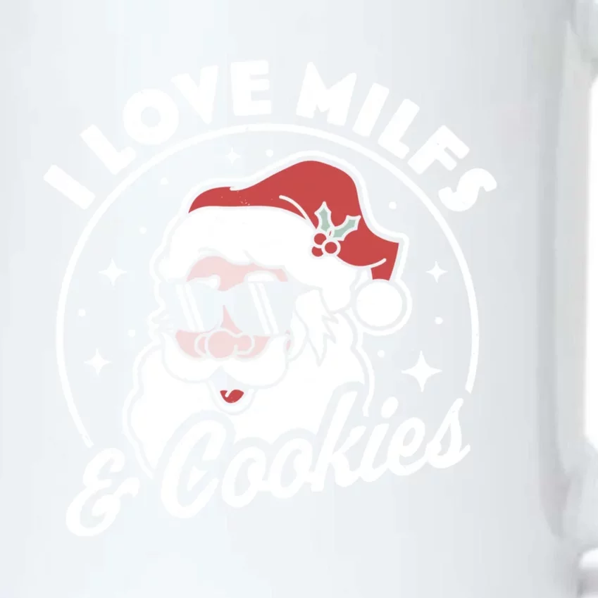 I Love Milfs And Cookies Naughty Santa Claus Christmas Gift Black Color Changing Mug