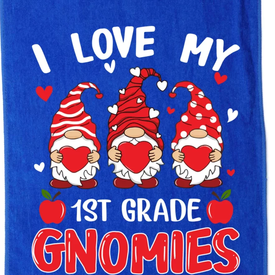 I Love My 1st Grade Gnomies Cute Valentines Day Teacher Gift Great Gift Platinum Collection Golf Towel