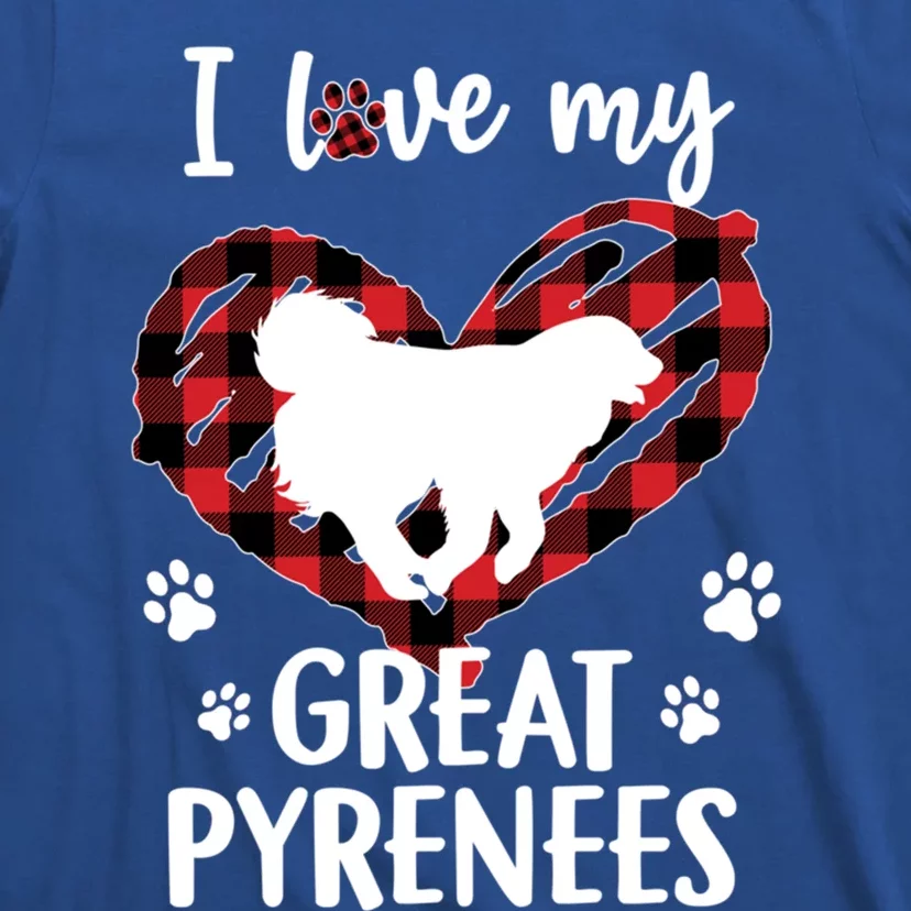 I Love My Great Pyrenees Valentine Dog Lover Valentine Gift T-Shirt