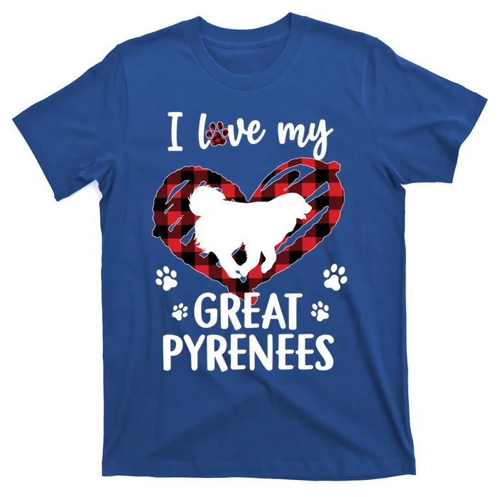 I Love My Great Pyrenees Valentine Dog Lover Valentine Gift T-Shirt