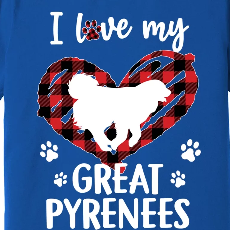 I Love My Great Pyrenees Valentine Dog Lover Valentine Gift Premium T-Shirt