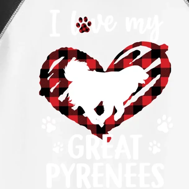 I Love My Great Pyrenees Valentine Dog Lover Valentine Gift Toddler Fine Jersey T-Shirt