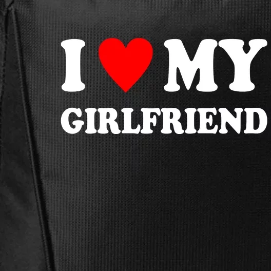 I Love My Girlfriend Heart Boyfriend Couples City Backpack