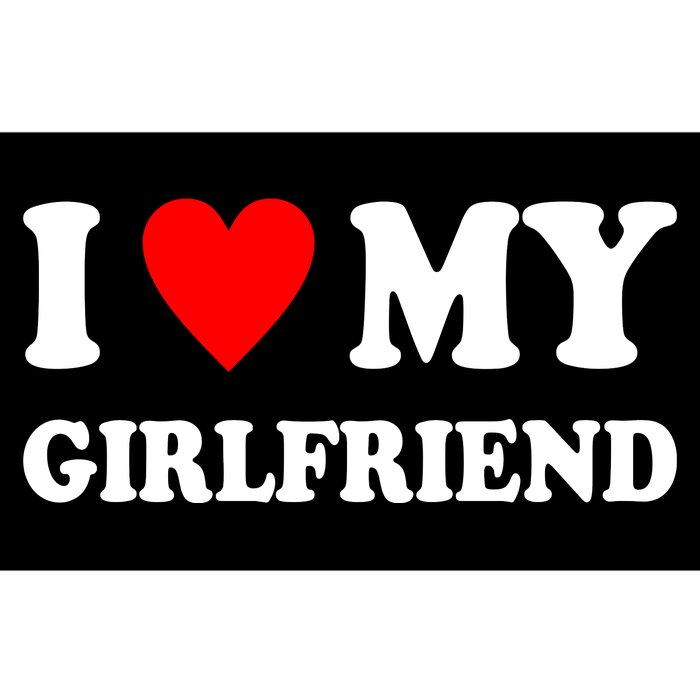 I Love My Girlfriend Heart Boyfriend Couples Bumper Sticker