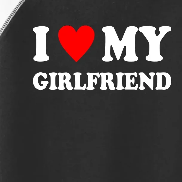 I Love My Girlfriend Heart Boyfriend Couples Toddler Fine Jersey T-Shirt