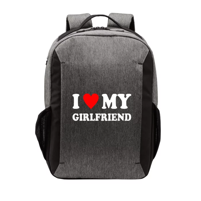 I Love My Girlfriend Heart Boyfriend Couples Vector Backpack