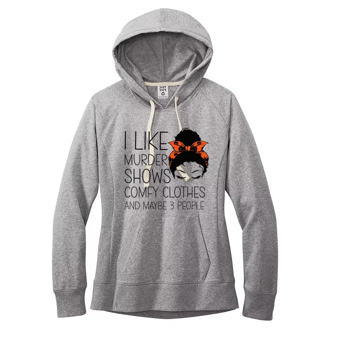 I Like Murder Shows Comfy Clothes 3 People Halloween Comfy Women's Fleece Hoodie