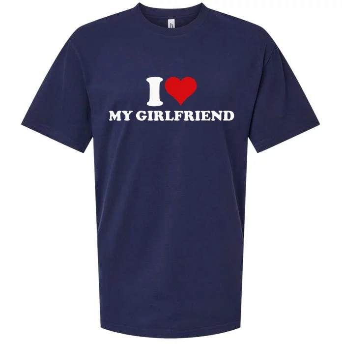 I Love My Hot Girlfriend I Heart My Hot Girlfriend Gf Sueded Cloud Jersey T-Shirt