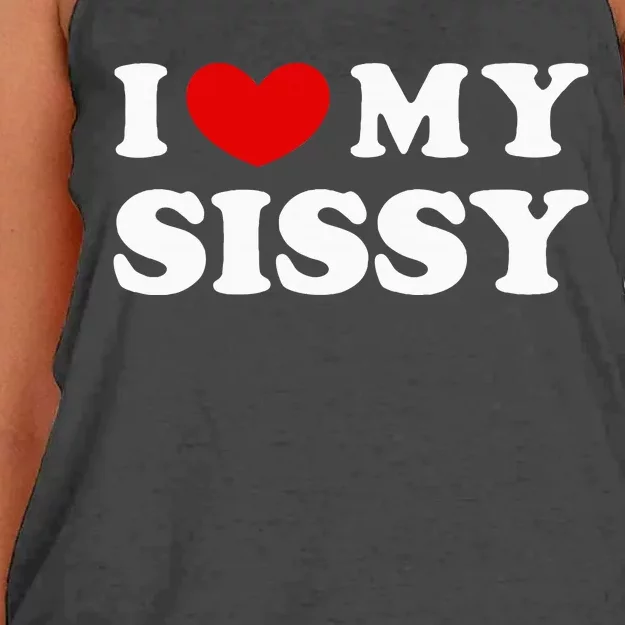 I Love My Sissy Women's Knotted Racerback Tank