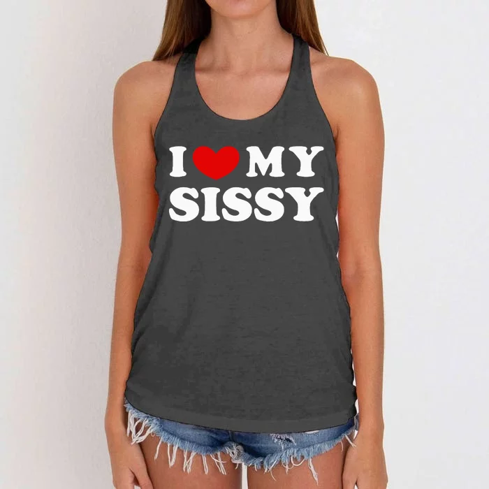 I Love My Sissy Women's Knotted Racerback Tank