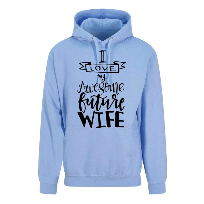 I Love My Awesome Future Wife Husband To Be Gift Future Wife Gift Unisex Surf Hoodie