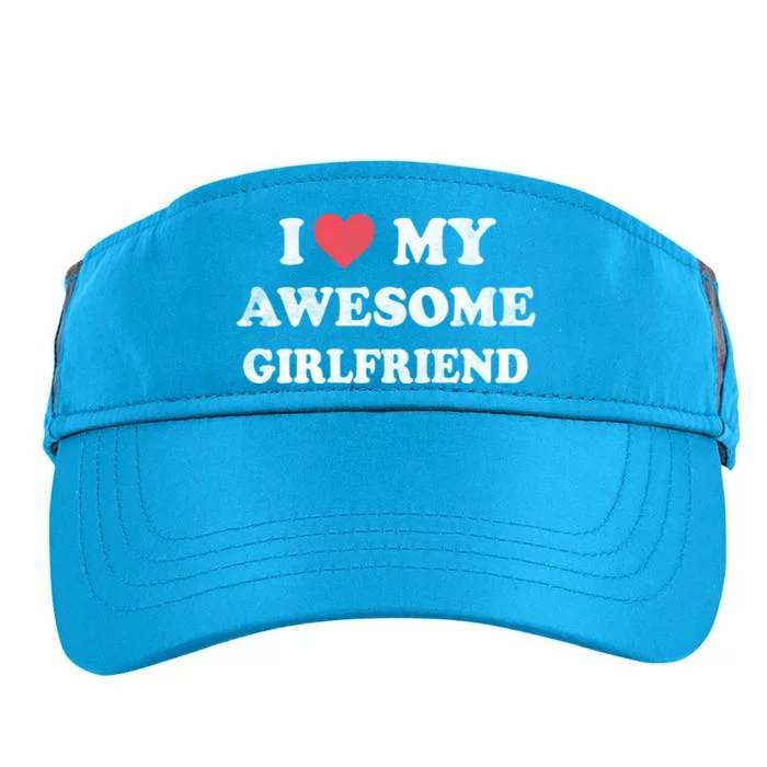 I Love My Awesome Friend Happy Valentines Day Gift Adult Drive Performance Visor