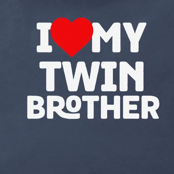 I Love My Twin Brother Twin Lovers Day Whacky Twin Zip Tote Bag