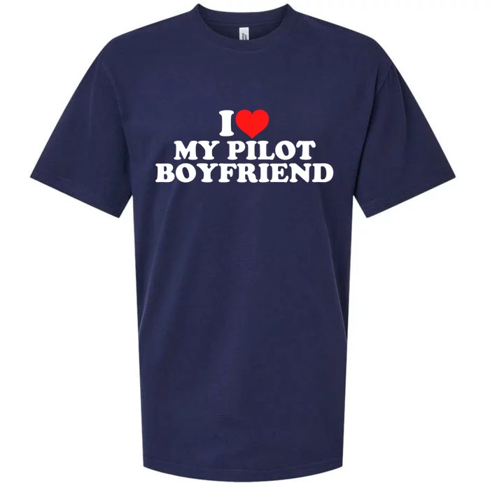 I Love My Pilot Friend Cute Gift Sueded Cloud Jersey T-Shirt