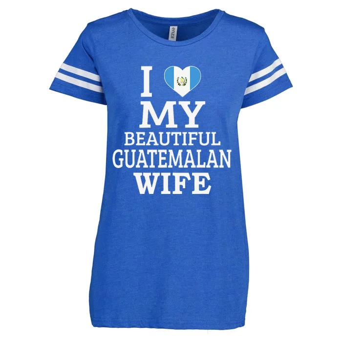 I Love My BEAUTIFUL Guatemalan WIFE Funny Couple Enza Ladies Jersey Football T-Shirt