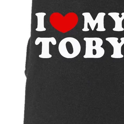 I Love My Toby I Heart My Toby Doggie 3-End Fleece Hoodie