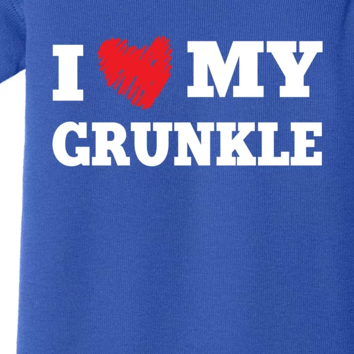 I Love My Grunkle Favorite Family Member Valentines Gift Baby Bodysuit