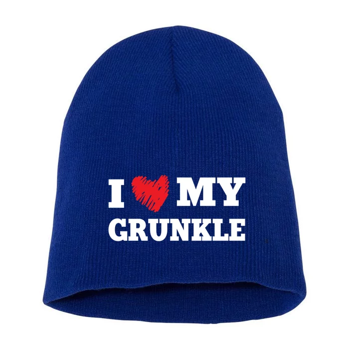 I Love My Grunkle Favorite Family Member Valentines Gift Short Acrylic Beanie