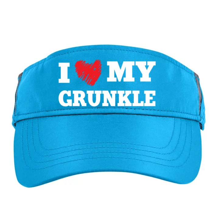 I Love My Grunkle Favorite Family Member Valentines Gift Adult Drive Performance Visor