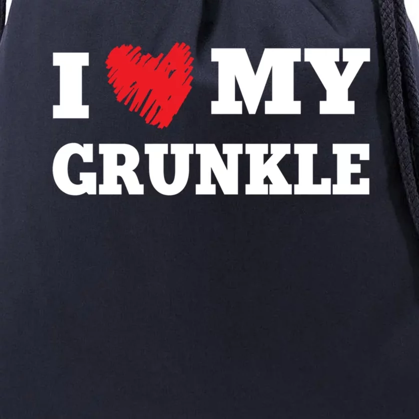 I Love My Grunkle Favorite Family Member Valentines Gift Drawstring Bag