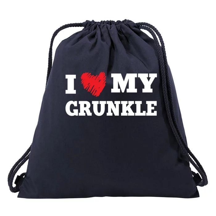 I Love My Grunkle Favorite Family Member Valentines Gift Drawstring Bag