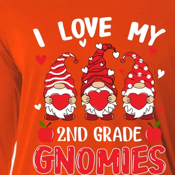 I Love My 2nd Grade Gnomies Cute Valentines Day Teacher Gift Great Gift Cooling Performance Long Sleeve Crew