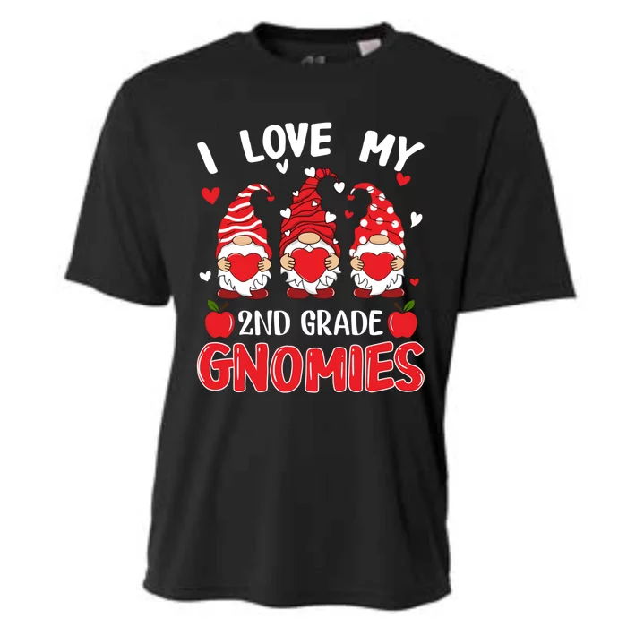 I Love My 2nd Grade Gnomies Cute Valentines Day Teacher Gift Great Gift Cooling Performance Crew T-Shirt