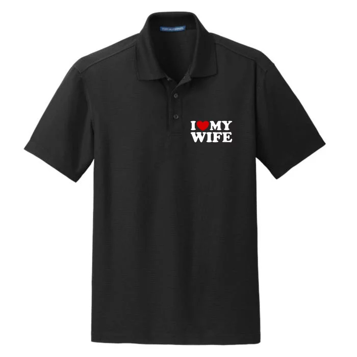 I Love My Wife Dry Zone Grid Performance Polo