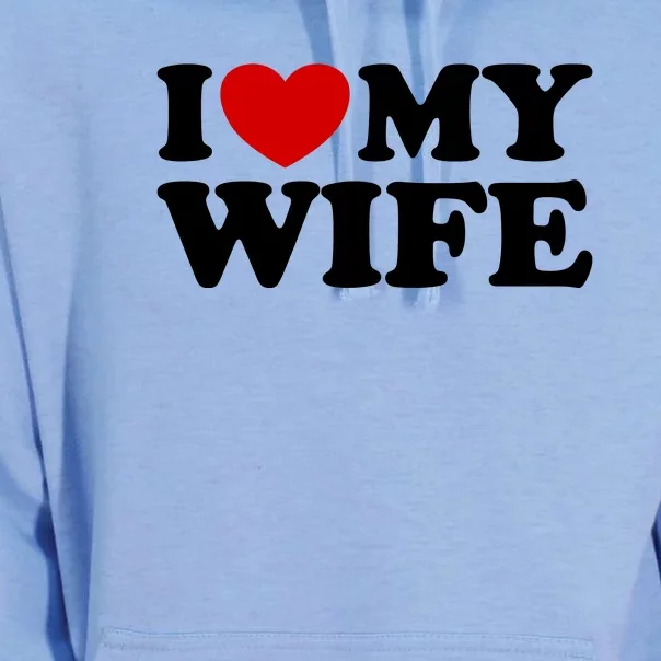 I Love My Wife Unisex Surf Hoodie