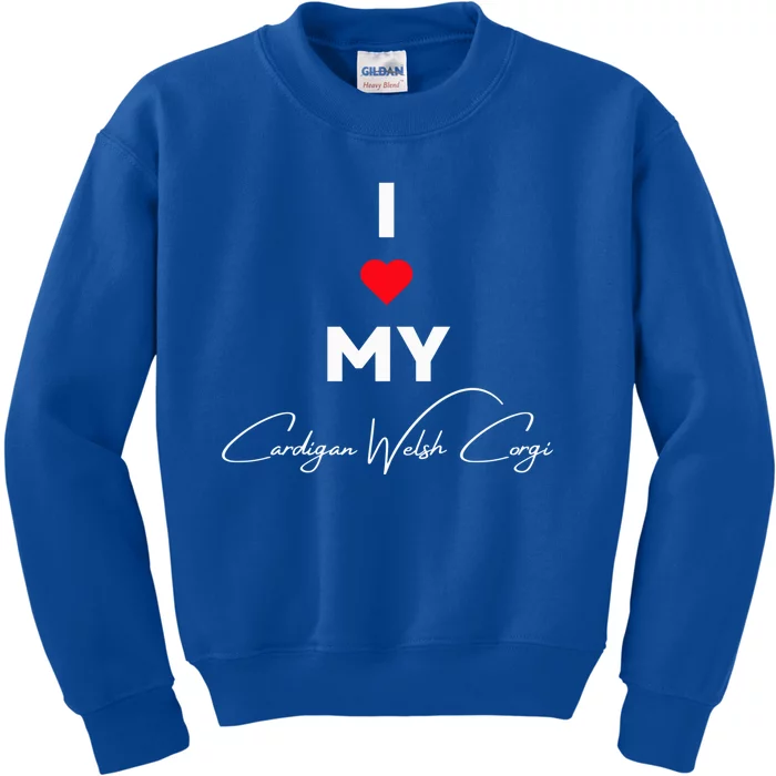 I Love My Cardigan Welsh Corgi For Dog Owners Who Love Dogs Meaningful Gift Kids Sweatshirt