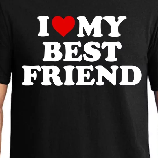 I Love My Best Friend Gift Red Heart Meaningful Gift Pajama Set