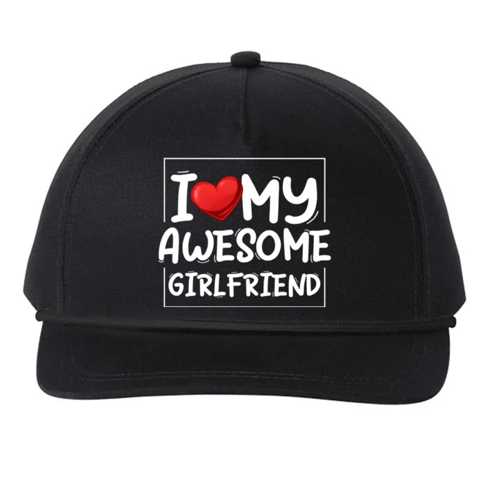 I Love My Awesome Friend Valentines Day Matching Couple Gift Snapback Five-Panel Rope Hat