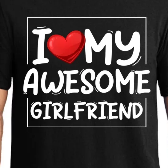 I Love My Awesome Friend Valentines Day Matching Couple Gift Pajama Set